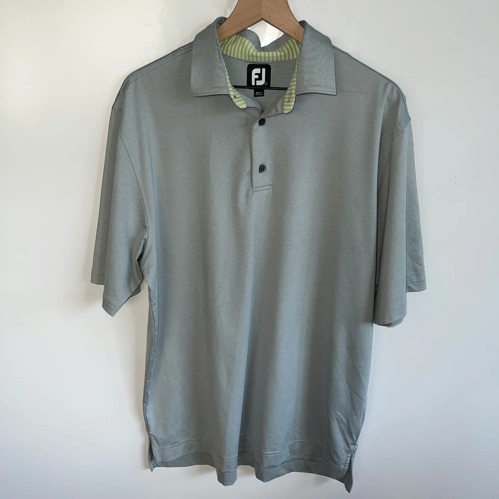 FootJoy Golf Athletic Short Sleeve Button Shirt Size‎ L
